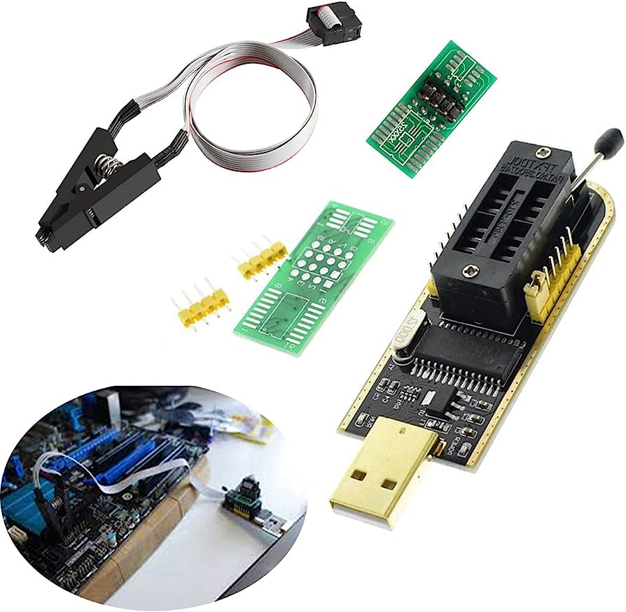 Common approach: special pin connects to flash chip